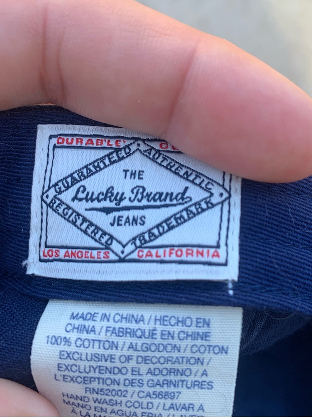 Lucky Brand Distressed USA Flag Stars & Stripes Baseball Cap Hat American - Picture 5 of 5